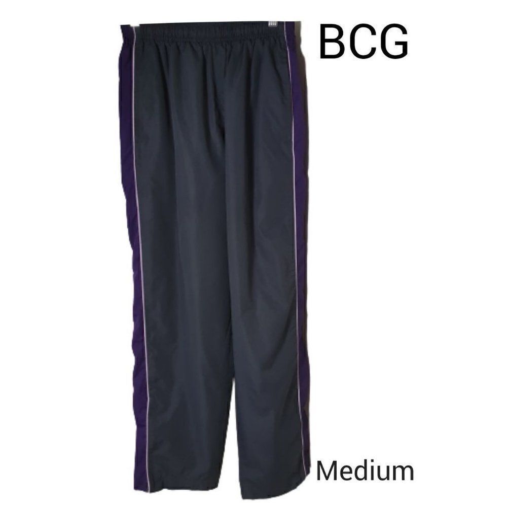 Women's Essential Track Joggings Training Pants Grey Purple Medium NWOT